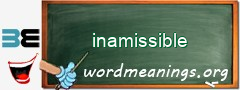 WordMeaning blackboard for inamissible